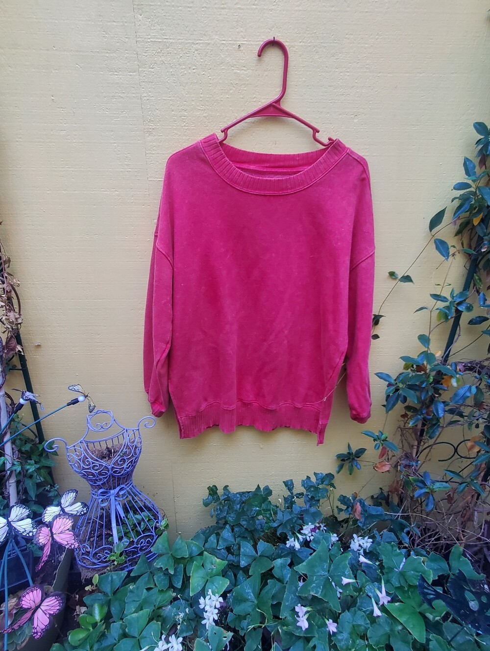 Women's Red Crewneck Sweater
